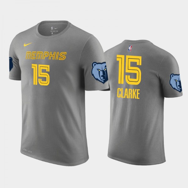 Brandon Clarke Memphis Grizzlies #15 Men's City T-Shirt - Gray