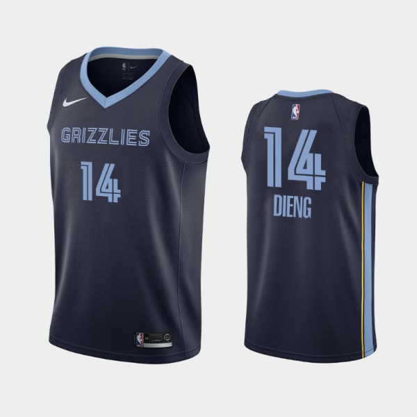 Gorgui Dieng Memphis Grizzlies #14 Men's Icon 2019-20 Jersey - Navy