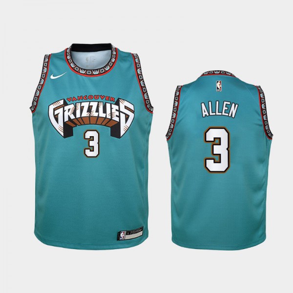 Grayson Allen Memphis Grizzlies #3 Youth 25th Season Classic 2019-20 Jersey - Teal
