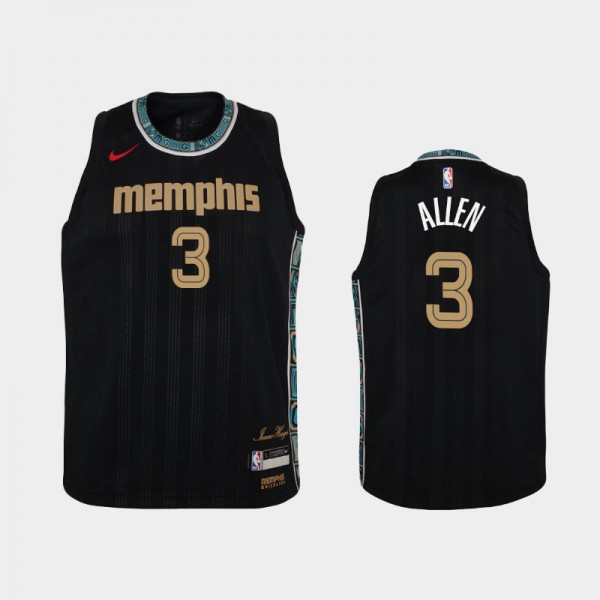 Grayson Allen Memphis Grizzlies #3 Youth City 2020-21 Jersey - Black