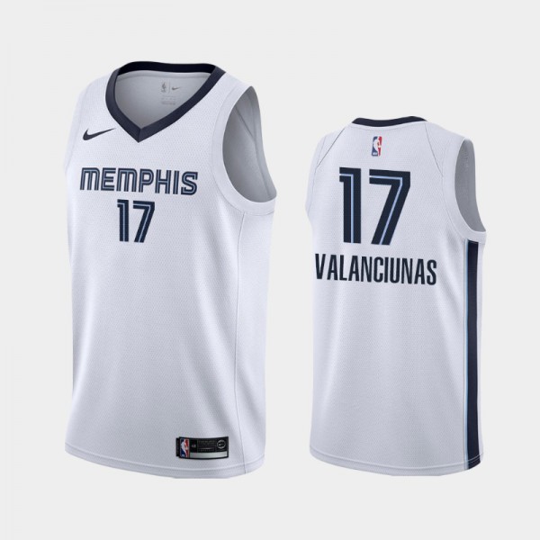 Jonas Valanciunas Memphis Grizzlies #17 Men's Association 2019 season Jersey - White