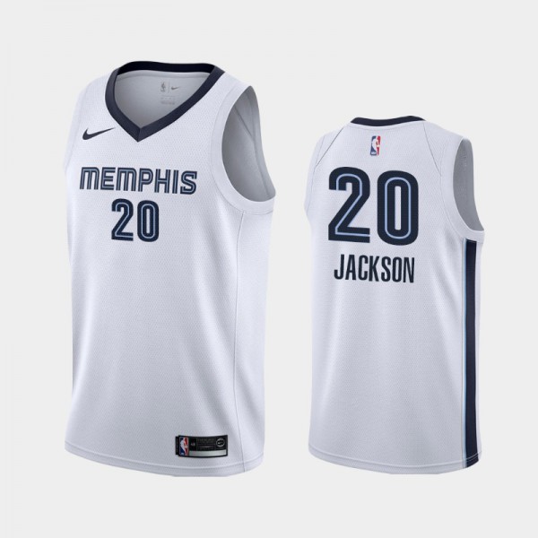 Josh Jackson Memphis Grizzlies #20 Men's Association 2019 season Jersey - White