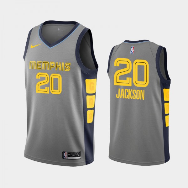 Josh Jackson Memphis Grizzlies #20 Men's City 2019 season Jersey - Gray