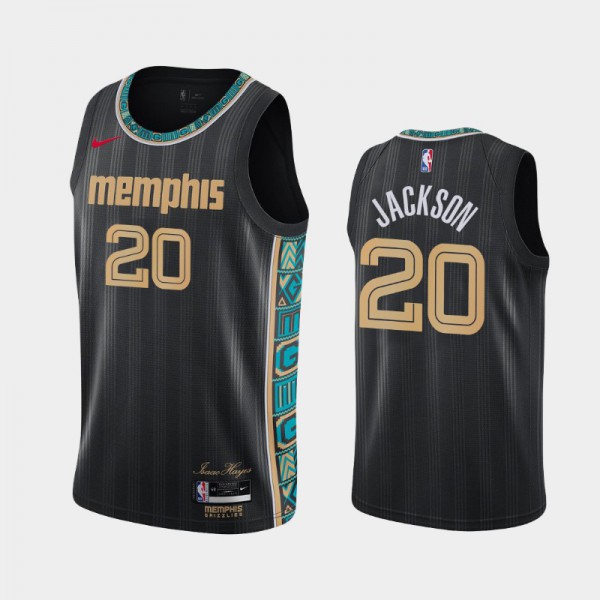 Josh Jackson Memphis Grizzlies #20 Men's City 2020-21 Jersey - Black