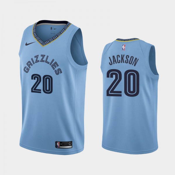 Josh Jackson Memphis Grizzlies #20 Men's Statement 2019 season Jersey - Blue