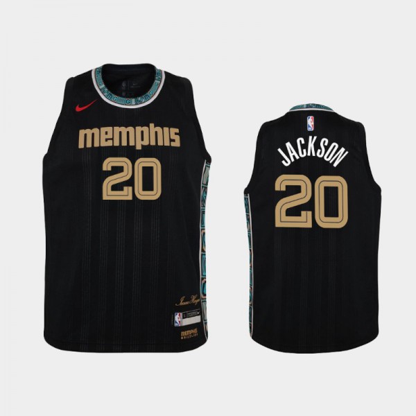 Josh Jackson Memphis Grizzlies #20 Youth City 2020-21 Jersey - Black