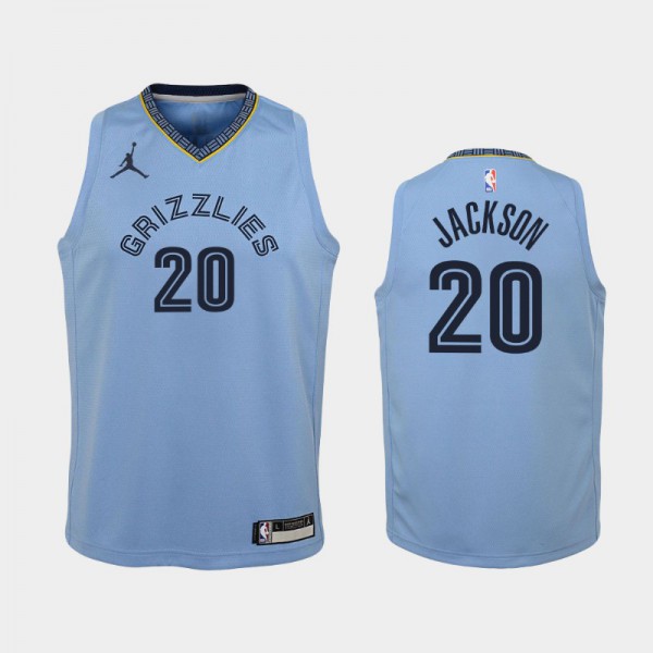 Josh Jackson Memphis Grizzlies #20 Youth Statement 2020-21 Jordan Brand Jersey - Light Blue