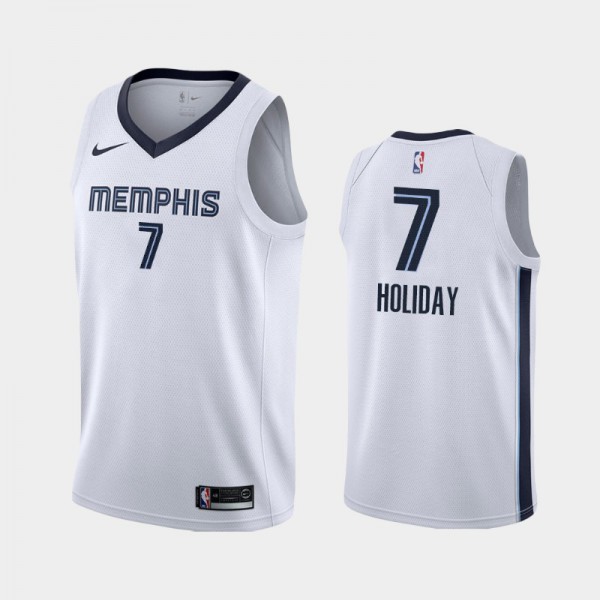 Justin Holiday Memphis Grizzlies #7 Men's Association 2019 season Jersey - White