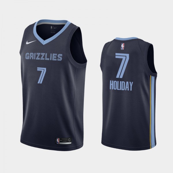 Justin Holiday Memphis Grizzlies #7 Men's Icon 2018-2019 Jersey - Navy